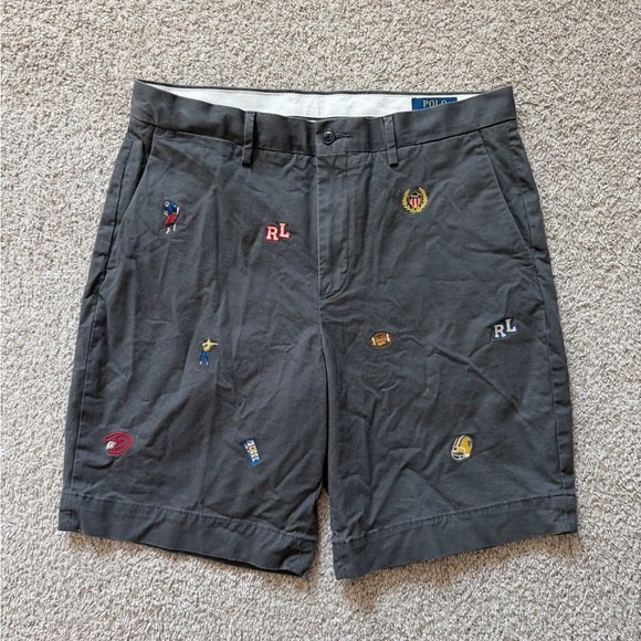 Polo Ralph Lauren Other - Polo Ralph Lauren Embroidered Shorts Size 33 Classic Fit Gray